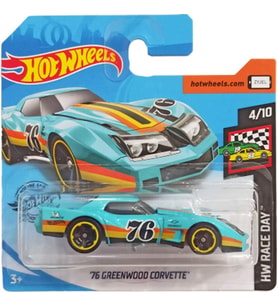 Hot Wheels Sıcak Tekerlekler '76 Greenwood Corvette Hw Yarış Günü 4/10 2020 (Çok Renkli)