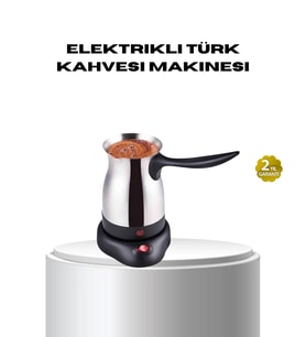 Paslanmaz Çelik Elektrikli Cezve 800w 6 Fincan Kapasiteli