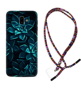 Samsung J6 Plus J7 Prime J7 Pro M20 Kılıf Boyun Asklı Rasta Silikon Mistik Çiçekler 1650