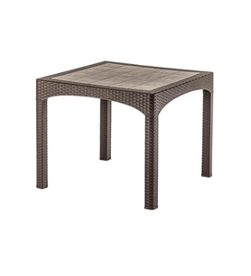 Omnipazar SY-2574 Kahverengi Rattan Kare Masa 50383