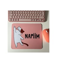 Sevimli Kedi Mouse Pad, 21x17 cm, Kaymaz Taban, Ev, Ofis ve Oyun için Rahat ve Yumuşak Mousepad