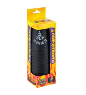 Orijinal Cup Stacks Bardak Oyunu - Speed Cup - Hızlı Bardaklar Oyunu - Hızlı Bardak Oyunu - Siyah