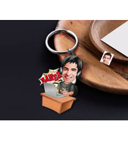 BK Gift Kişiye Özel Gamer Karikatürlü Ahşap Anahtarlık-1 Sevgiliye Hediye, Arkadaşa Hediye, Doğum Günü Hediyesi
