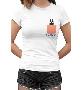 I Woof U Beyaz Kadın Tshirt