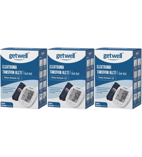 Getwell Konuşan Üst Koldan Tansiyon Aleti - Ölçme Cihazı (Geniş Manşon) (3 Lü Set)