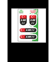 KAN GRUBU 1 A RH(-) SİYAH DÖRTLÜ DAMLA ETİKET