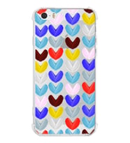 PrintiFy iPhone 5S Uyumlu Water Color 1 Baskılı Şeffaf Köşe Korumalı Antişok Kılıf