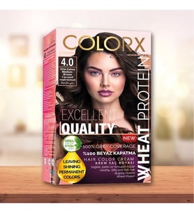 Colorx Saç Boyası Tek Set - 4.0 Orta Kahve