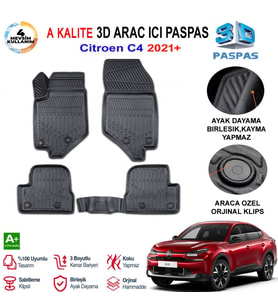 Citroen C4 3D Paspas Havuzlu Pro 2021 Sonrası