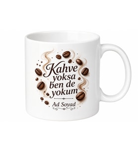 Kahve Delisi Kafein Espresso Çekirdek Uyanış Kupa Bardak Hediye
