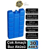 30 Adet Buz Aküsü 12 Saat Termal Soğutma Kamp Piknik Seyahat Yiyecek İçecek Çanta Soğuk Kutusu