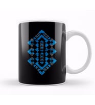 Navajo Geometric Tribal Pattern Earth Toned Tribal Kupa Bardak Porselen
