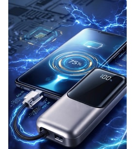 Dijital Göstergeli 13000 Mah Süper Hızlı Şarj Destekli Taşınabilir Powerbank