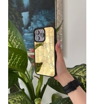 Aynalı Gold Kaktüs Tasarımlı İsimli Iphone Telefon Kılıfı