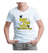 May the Fourth with Ships and Stars Beyaz Çocuk Tshirt
