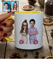 Kişiye Özel Karikatürlü Mühemmel Kardeşler Kupa Bardak Doğum Günü Hediyesi