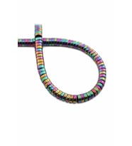 Hematit Doğal Taş Parlak Gökkuşağı Daire Kesim 6x2mm Dizi [AA]