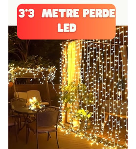 300 Led Perde Işık – Sıcak Beyaz Dekoratif Aydınlatma