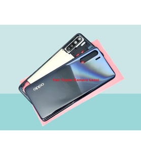 Tkgz - Oppo A91 FULL KASA Arka Kapak Batarya Kapağı - SİYAH