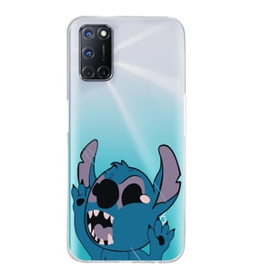 Oppo A52/A72/A92 Uyumlu Stitch Desenli Şeffaf Telefon Kılıfı