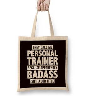 Personal Trainer Workout Bodybuilding Fitness Instructor Gym Bez Çanta Uzun Saplı