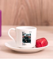Kişiye Özel İnstagram Tasarım Fotoğraflı Porselen Türk Kahvesi Fincanı