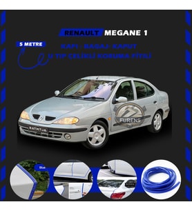 Renault Megane 1 Oto Araç Kapı Koruma Fitili 5metre Parlak Mavi Renk