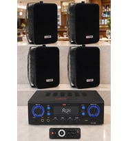 Lastvoice Black Wall Small Paket-2 Hoparlör ve Anfi Ses Sistemi Seti (1 ANFİ + 4 HOPARLÖR)