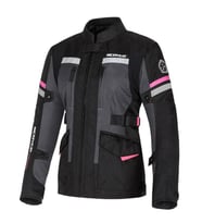 JK122 Motosiklet Montu Kadın 4 Mevsim Oxford 600-D Dayanıklı Kumaş Motorcu Mont Women Black
