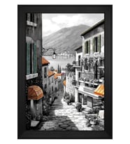 Manzara Temalı Kanvas Tablo 50 x 70 cm Siyah Çerçeve