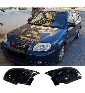 Hyundai Accent Admire Batman Yarasa Ayna Kapağı Parlak Siyah ABS 2003 2004 2005 2006