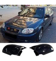 Hyundai Accent Admire Batman Yarasa Ayna Kapağı Parlak Siyah ABS 2003 2004 2005 2006