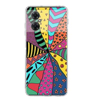 PrintiFy Xiaomi Redmi Note 11R ile Uyumlu 1mm Slim Fit Retro Renkler 4 Baskılı Şeffaf  Kılıf