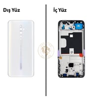 Oppo KASA Reno Z2 Kasa Beyaz Reno Z2 Kasa Beyaz Arka Kapak Arka Cam Batarya Kapağı Lazer Kesim Kapak Pil Kapağı Back Cover