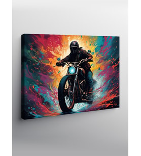 Kanvas Tablo Motosiklet Süren Adam