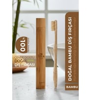 Bio Asia %100 Doğal Bambu Kutulu Diş Fırçası , Bambu Lifinden Orta Sertlikte Fırça Kılları