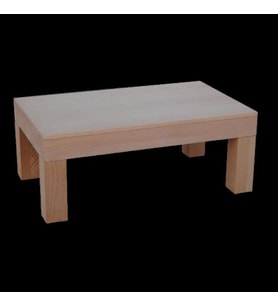 Orta Sehpa 13562 KÜT Model Ahşap Kutu Ayak  Ayak MDF HAM Doğal Renk Tabla El Yapı