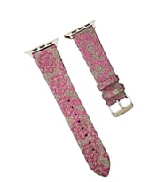 Newface Apple Watch 42mm Creeper Desenli Kordon - Pembe