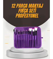 Fondöten, Allık Far Uygulamalarına Uygun 12 Parça Makyaj Fırça Takımı Ergonomik Saplı