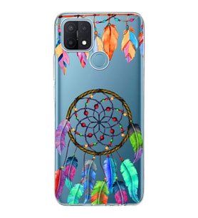 PrintiFy Oppo A15S  ile Uyumlu 1mm Slim Fit Nazar Boncuğu 6 Baskılı Şeffaf  Kılıf