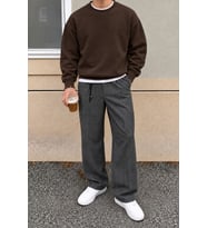 Erkek 3 İplik Şardonlu Regular Fit Bisiklet Yaka Basic Sweatshirt
