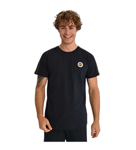 Fenerbahçe ERKEK SIRT ŞERİTLİ TRIBUN BASIC TSHIRT SIRT LAZER KUTU HEDİYELİ (Lacivert)