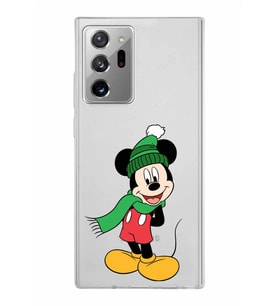 Samsung Galaxy Note 20 Ultra Kapak Mickey Mouse Tasarımlı Şeffaf Silikon Kılıf
