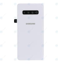 BYR Samsung Galaxy S10 Plus Uyumlu Pil Kapağı LENS HARİÇ SM-G975F (Beyaz)
