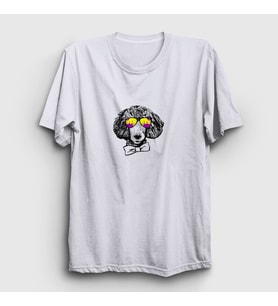 Presmono Unisex Beyaz Poodle Dog Köpek T-Shirt 409727tt (Beyaz)