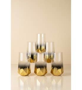 Şık Modern Titanyum Kaplama Su Bardağı 6'lı Premium Set