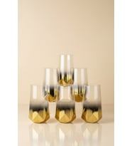 Şık Modern Titanyum Kaplama Su Bardağı 6'lı Premium Set