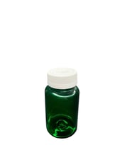 150ml yeşil tablet şişesi beyaz kapak, 24 adet, tablet şişesi, ecza şişesi, kozmetik şişe