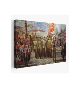 İzmir'in Kurtuluşu Tablosu - Atatürk'ün İzmire Girişi-6627