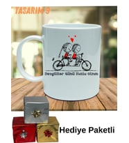 Sevgililer Gününe Kişiye Özel, Baskılı Kupa Bardak Resimli Tasarım